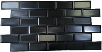 Панель ПВХ Блок черный 966х484 - фото 25486