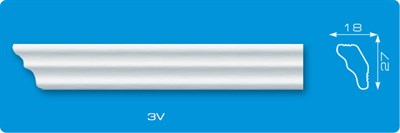 Плинтус ламинир V-3/18*27*2,0м/160шт (-) 1510482 - фото 67152