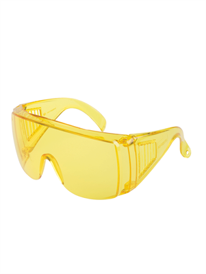 Очки DEXX защитные, поликарбонатная монолинза с боковой вентиляцией, желтые - фото 7685