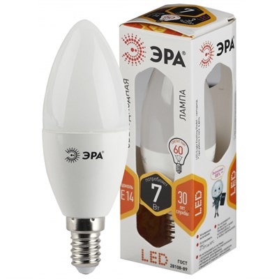 лампа светод ЭРА  LED smd B35-7w-827-E14 - фото 8461