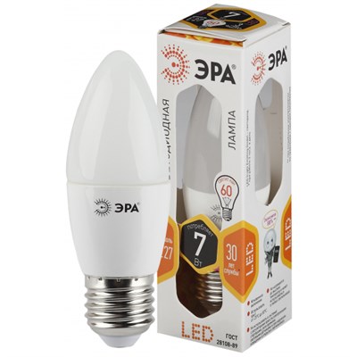 лампа светод ЭРА  LED smd B35-7w-827-E27 - фото 8462